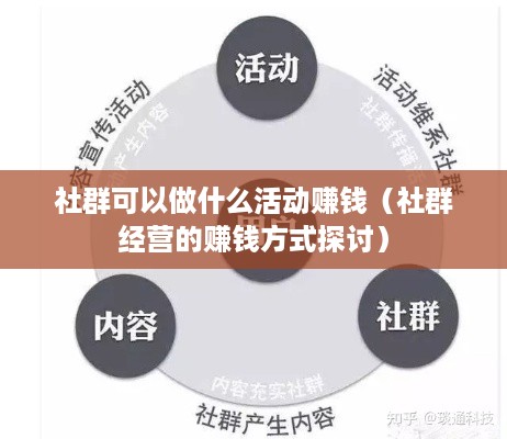 社群可以做什么活动赚钱（社群经营的赚钱方式探讨）